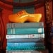 vintage books - aqua stack