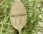 Vintage silverware Garden Marker Rosemary recycled silver plate