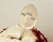 Vintage silverware Ho Ho Ho cupcake topper recycled silver plated flatware  beachhouseliving on etsy