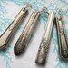Vintage silverware  flower vase recycled silver plated flatware knife