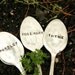 Recycled Silverware Garden Markers  Set of 3  Parsley Rosemary Thyme silver plated flatware beach house living etsy