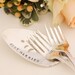 Mr. Mrs. Fork Set and Cake Server Hand Stamped Wedding Silverware Just Married 1960 Affection New