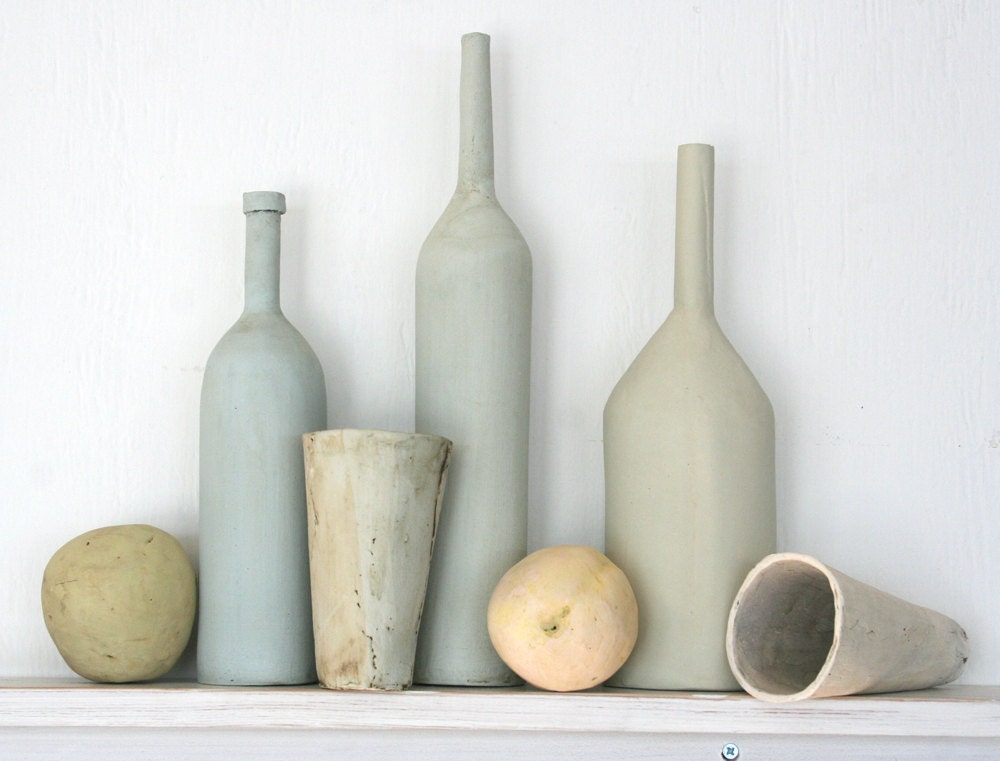 Still life with bottles and fruit