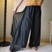 Summer Vacation - Black Light Cotton Wide Legs Pants