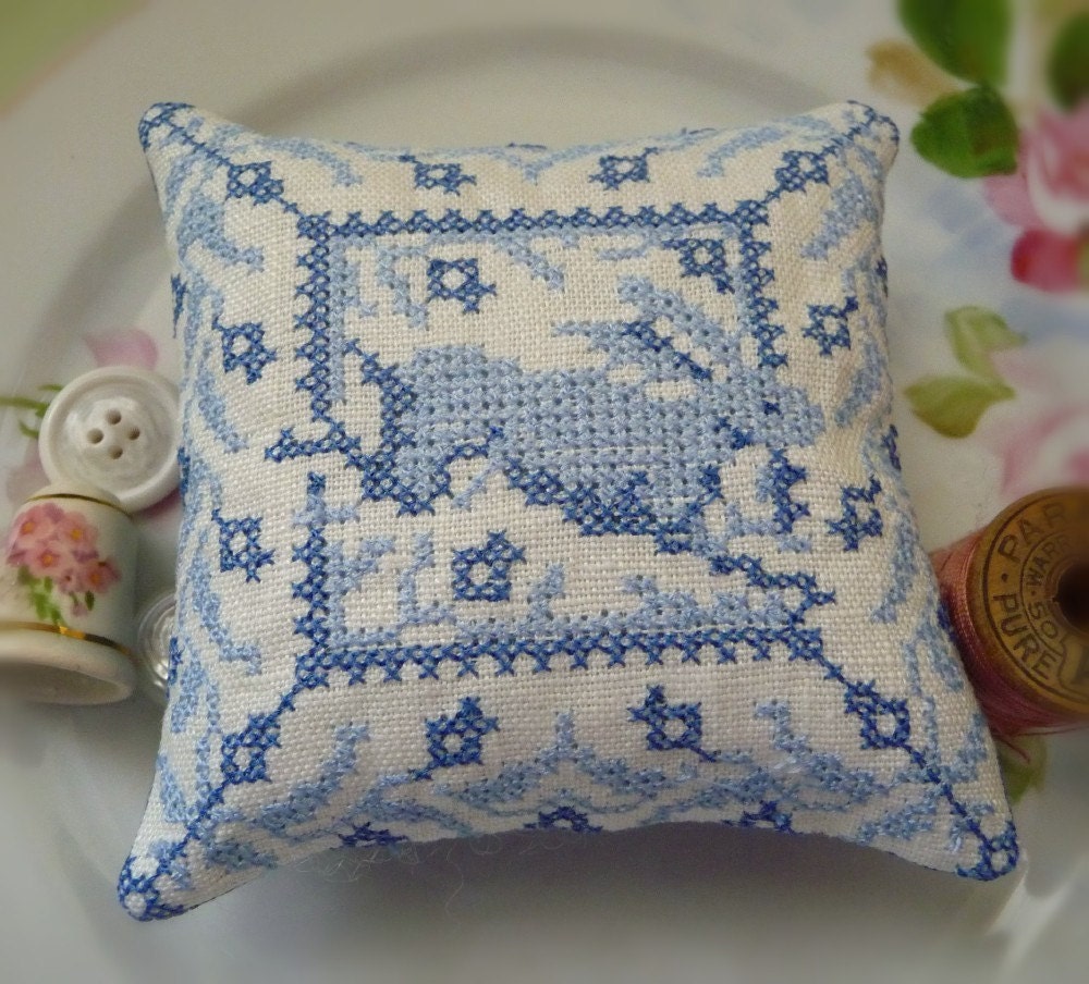 Embroidered Rabbit Pincushion