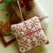 Embroidered Redwork Snowflake Nordic Christmas Folkart Ornament
