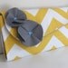 Yellow and White Chevron wallet--Ready to ship
