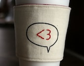 I heart you cup cozy