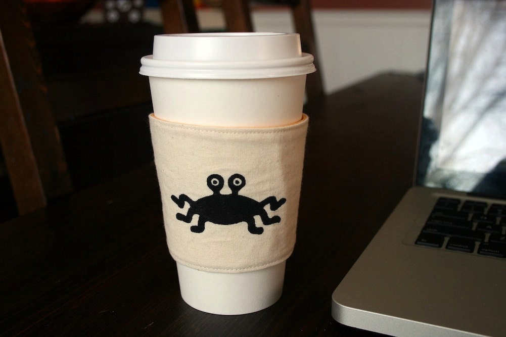Flying Spaghetti Monster cup cozy