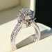 Gorgeous UNIQUE Flower Rose Diamond Engagement Ring - EGL certified - 3.11 carat - 14K white gold - custom made - One time only - fl01