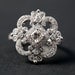 DUCHESS - Diamond Engagement Ring or Right Hand ring SEMI-MOUNT-14K white gold - Weddings- Luxury- Brides - art deco - BP0011