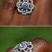 DUCHESS - Platinum - Floral - Round Diamond Engagement Ring or RIGHT Hand Ring - Weddings- Brides - Luxury - Bp0012