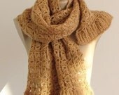SUPER SALE Shawl Handmade Caramel Petite Mohair Shawl