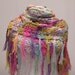SUPER SALE Rainbow Warm Mohair Handmade Shawl