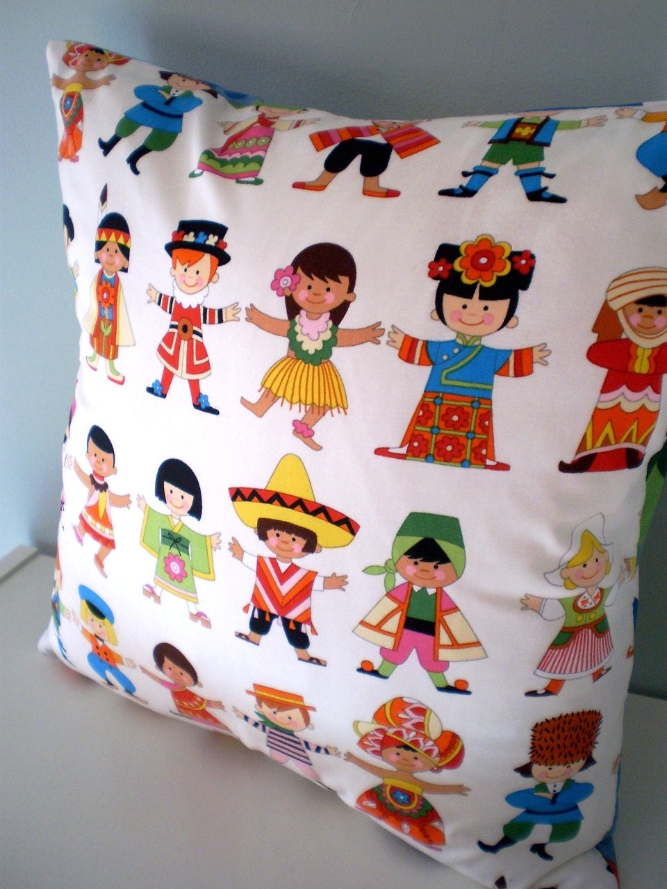 World Children style pillow / cushion cover