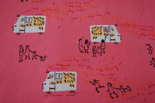 Heather Ross, Munki Munki, Ice Cream Trucks, 1 Leg Panel