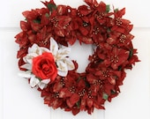 Stolen Heart Floral Valentine Wreath // Heart Wreath // Valentines Day Wreath