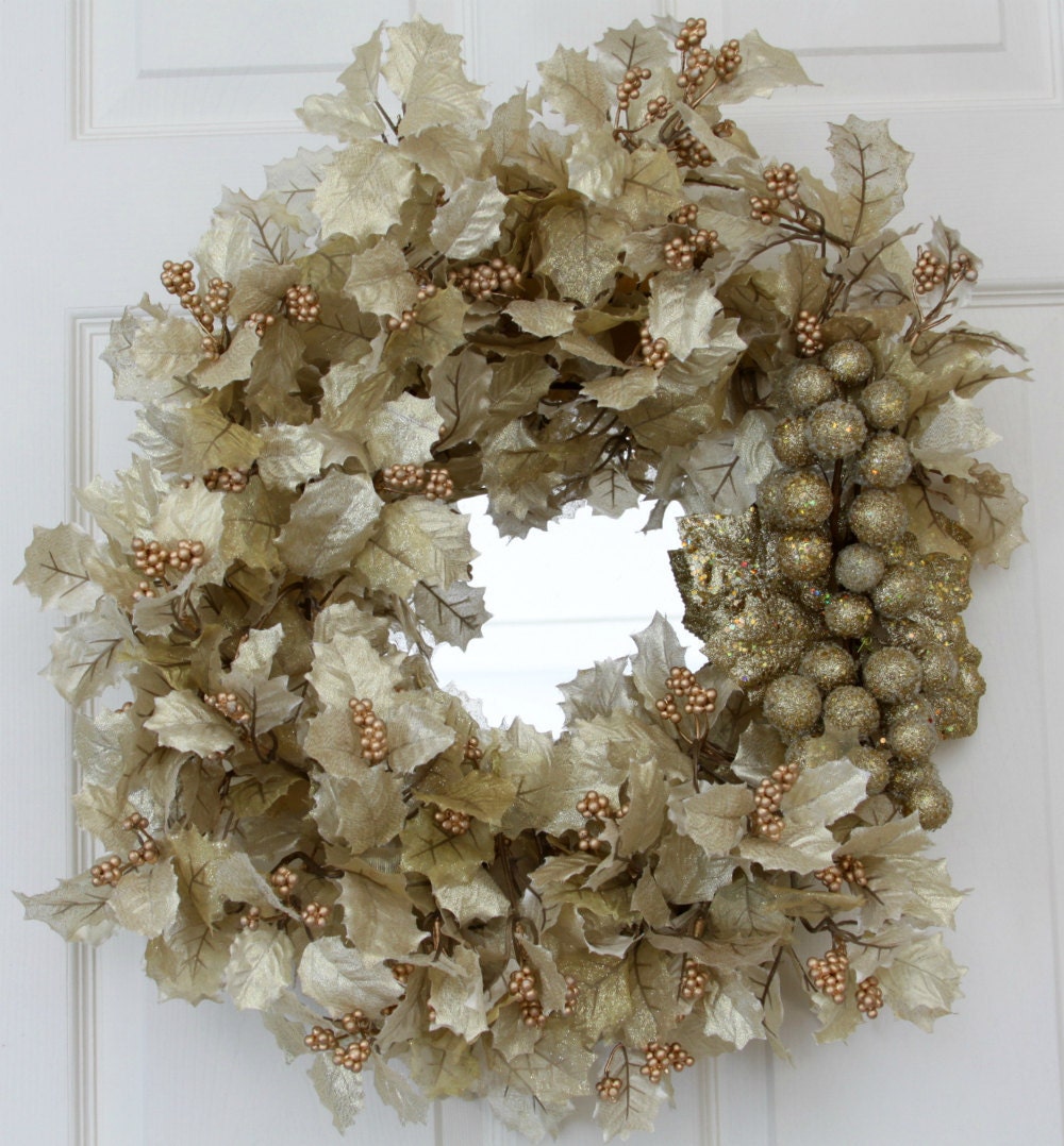 Gold Reflections Mirrored Wreath // Decorative Wall Mirror // Large Mirror // Sunbrust Mirror // Mirror Home