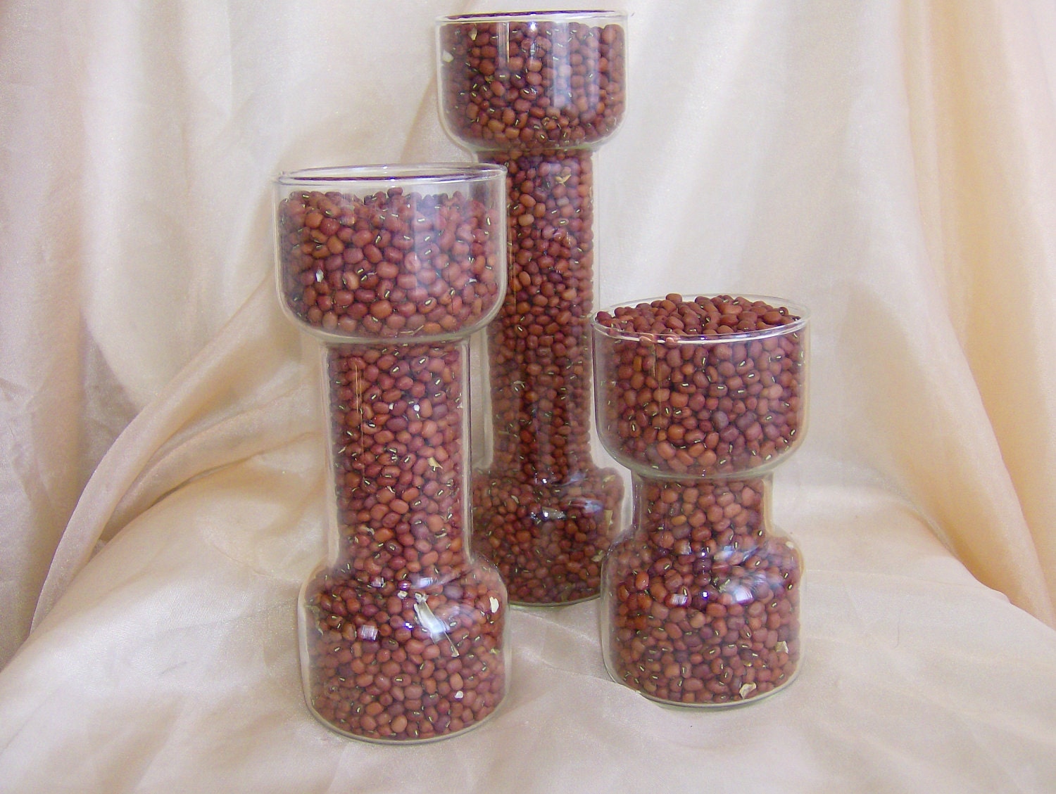 3 Piece Un Candle Floating Candles Set 5, 7, and 9 inch Pyrex Corning Christmas in July