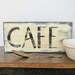 Cafe vintage-style wall sign