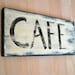 Cafe vintage-style wall sign