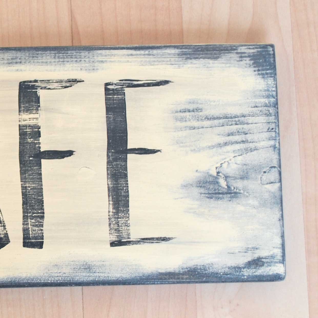 Cafe vintage-style wall sign