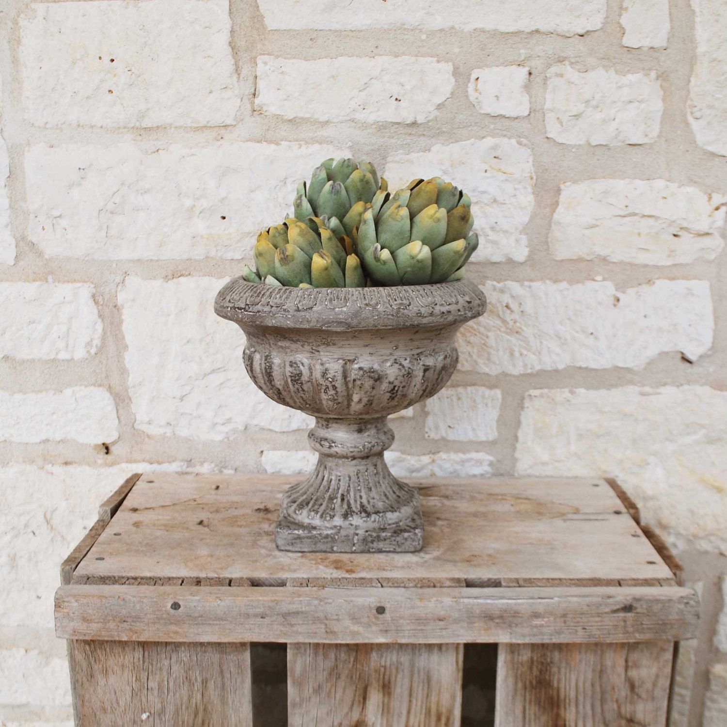 Vintage style Pottery, Planter, Vase, Urn, French Farmhouse