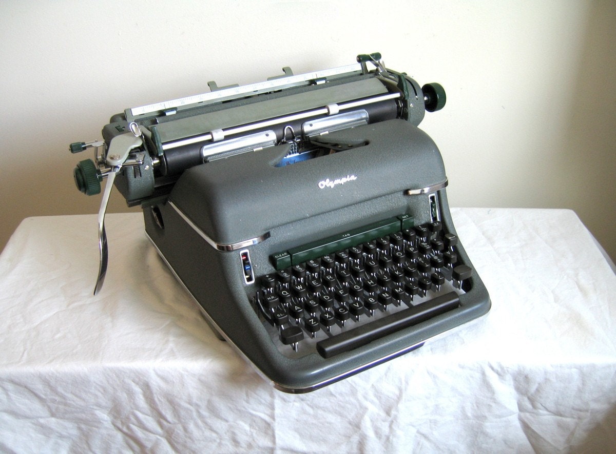 Olympia SG1 Desktop Typewriter Serviced New Ribbon by meedily