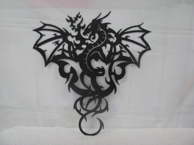 Dragon 2 Metal Wall Yard Art Silhouette