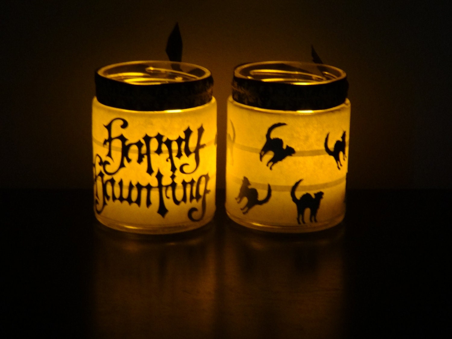Halloween candle holders choose your design