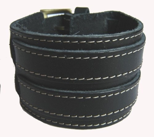 Wide Leather Bracelet