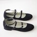 Chloe leather triple strap flats