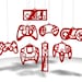 Video Game Controller ornaments - Red tint acrylic