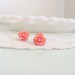 Tiny Rosy Pink Rosebud Stud Earrings