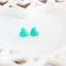 Just-Right Sized Mint Green Heart Stud Earrings