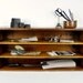 Vintage Wood Storage Cabinet with Dividers