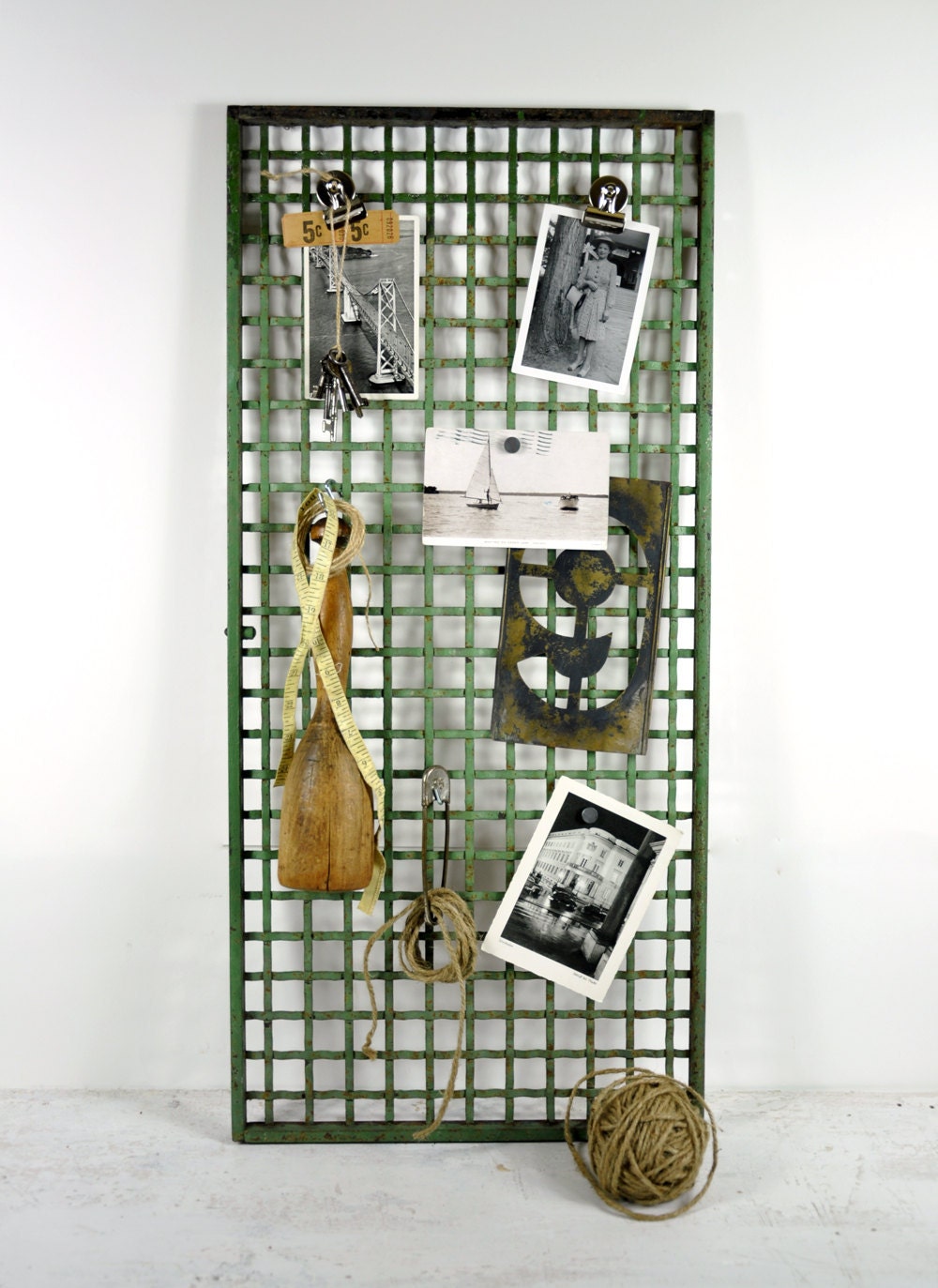 Vintage Salvage Metal Window Grill