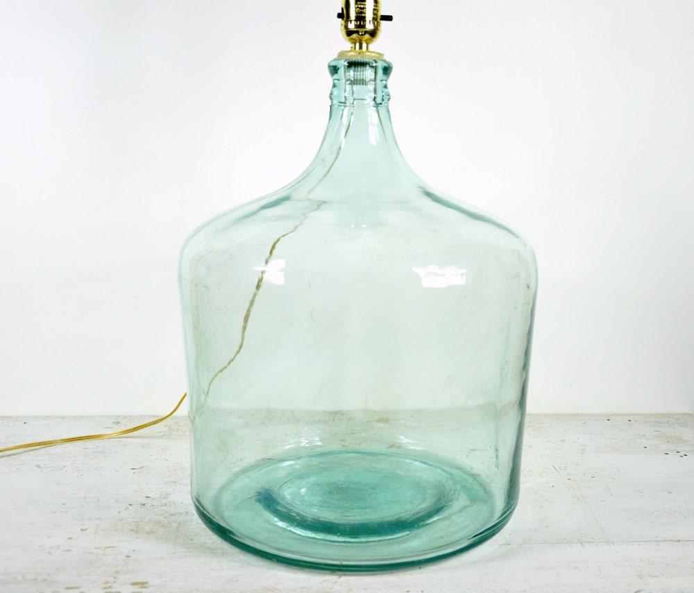 Vintage Carboy Table Lamp / Vintage Lighting