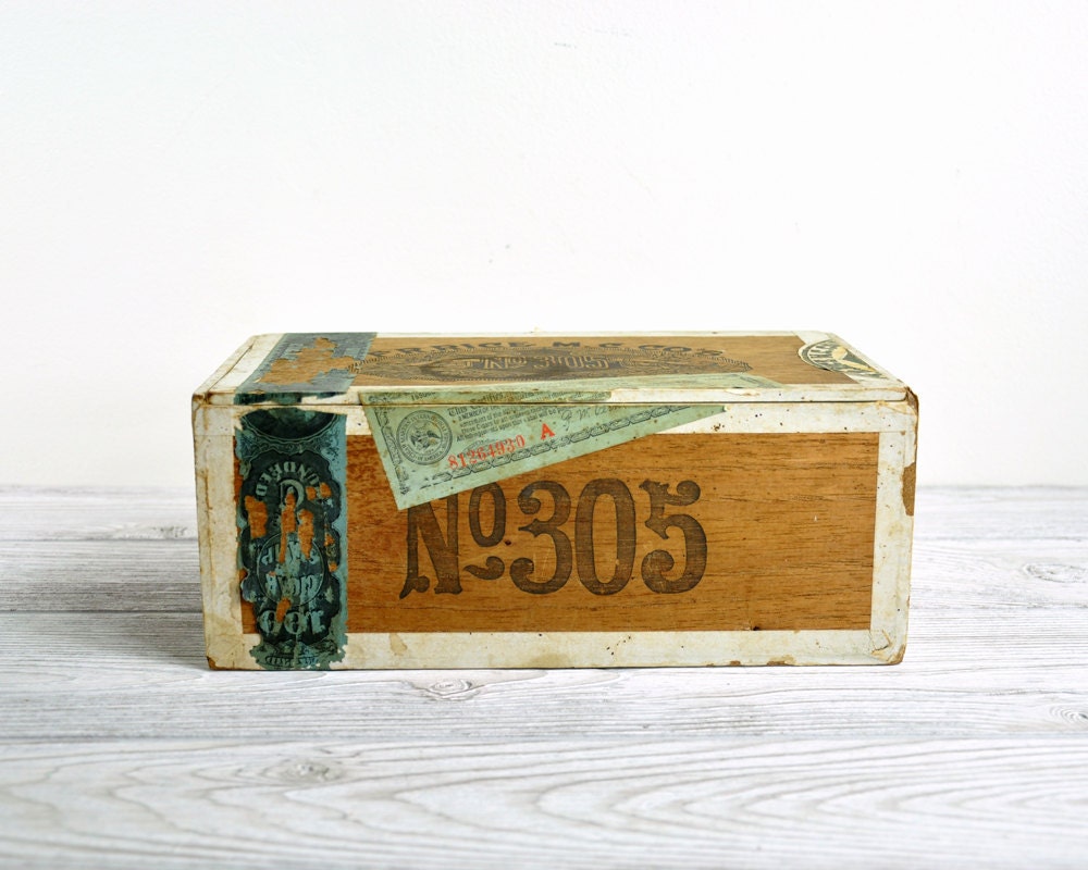 Vintage Large Cigar Box / Industrial Storage