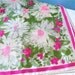 Vintage Vera Neumann Ladybug Pink Floral Scarf 1950's