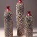 Red Home Decor, Wheel thrown ceramic Bottle, Instant Modern, Decorative Pottery vase Straight Housewares Handmade clay
