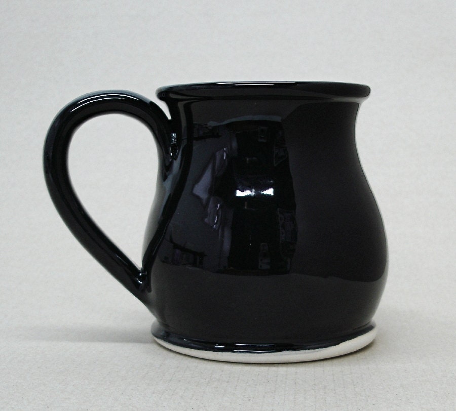 Black Espresso cup Modern Ceramic coffee Tea mug / White Handmade Ceramics winter dinner serving gift for men IN STOCK