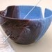 8" Large POTTERY Yarn Bowl Blue and Purple Lavender Blush Blue Mix Knitting Organization Wool Crochet Ceramic Bowl Twisted Leaf IN STOCK