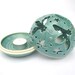 Mint Candle Holder Handmade Pottery Flying Bees Turquoise Candileria Aqua Green Art Spring Home Decor