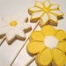 Custom listing for Emily: Yellow flower sugar cookies Favors or Gifts