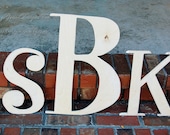 Unfinished monogram set of three letters 12" 20"12"