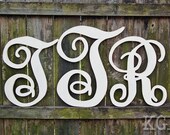Unfinished Monogram set of three letters measuring 20" 24" 20" With RUSH shipping already added in