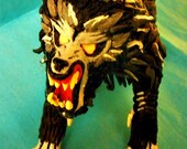 An American Werewolf In London Stylized Werewolf Sculpture and print 2