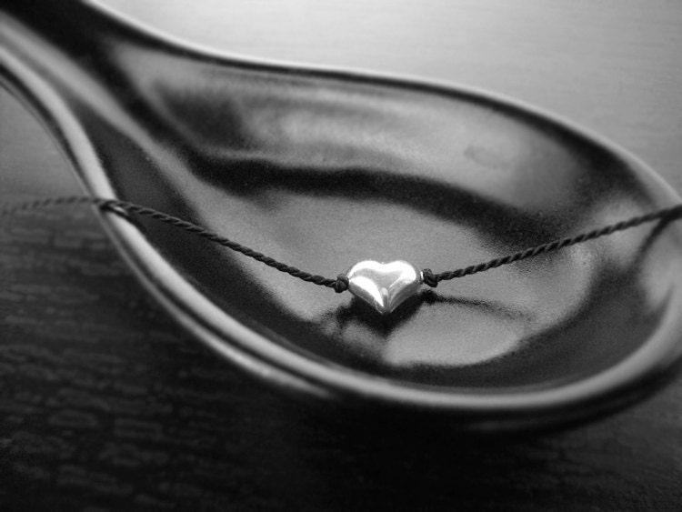 Sterling Silver Original Tiny Puffy Heart Wish Bracelet- Charm Bracelet, Friendship Bracelet (Limited Quantity)