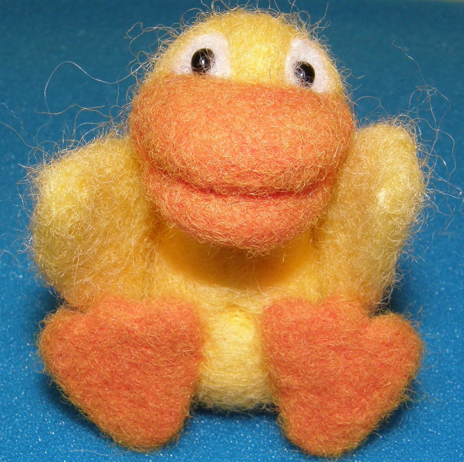 Needle Felted Wool Sitting Duck Spring & Easter Cutie